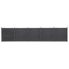 vidaXL Conjunto de pain&eacute;is de veda&ccedil;&atilde;o 872x186 cm WPC cinzento