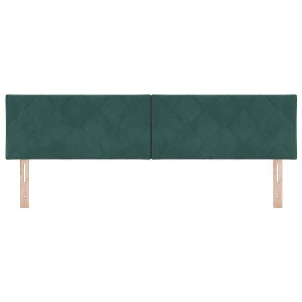 vidaXL Cabeceira com cabeceira Verde-escuro 180 cm Veludo