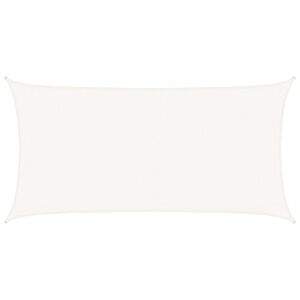 vidaXL Para-sol estilo vela 160 g/m&sup2; 3x6 m PEAD branco