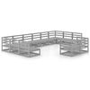 vidaXL 12 pcs conjunto lounge de jardim pinho maci&ccedil;o