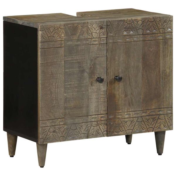 vidaXL Arm&aacute;rio para lavat&oacute;rio 62x33x58 cm madeira de mangueira maci&ccedil;a