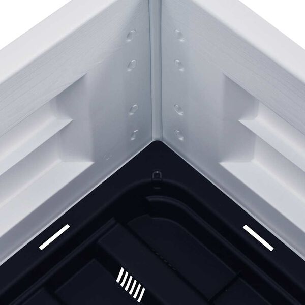 vidaXL Canteiro elevado para jardim PP 43x43x35 cm branco