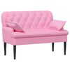 vidaXL Sof&aacute; de dois lugares com bot&atilde;o acolchoado Rosa 111 x 68 x 80 cm
