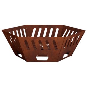 vidaXL Fire Pit Ferro Enferrujado 80 x 80 x 28 cm A&ccedil;o Corten