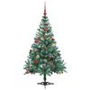 vidaXL &Aacute;rvore de Natal Artificial com 150 LEDs Verde 150 cm PVC e A&ccedil;o