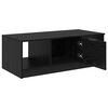 vidaXL Mesa de centro com gaveta Carvalho Preto 102 x 50 x 36cm