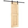vidaXL Porta Deslizante 70 x 210 cm Natural e Preto
