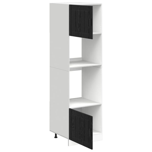 vidaXL Arm&aacute;rio de Cozinha Carvalho Preto 60 x 57 x 207 cm