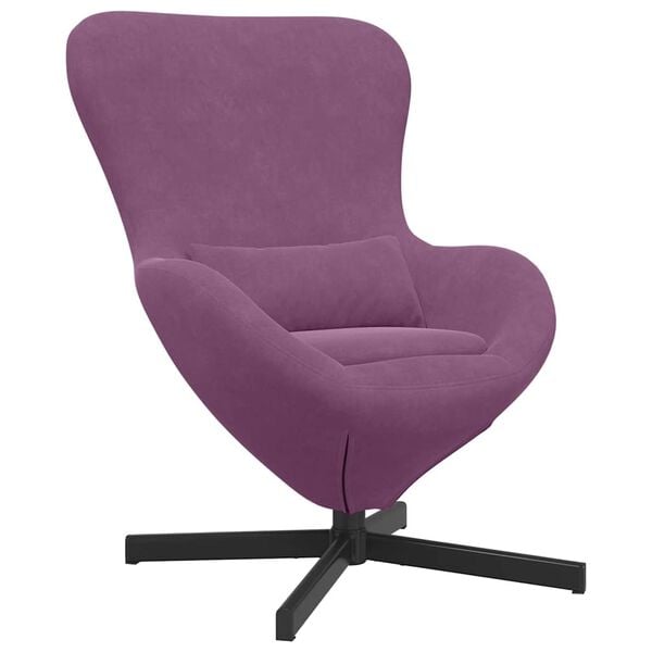vidaXL Cadeira ovo Roxo 63 x 73 x 90 cm Veludo