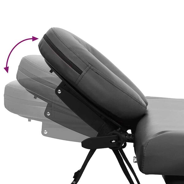 vidaXL Mesa massagens c/ 4 zonas estrutura alum&iacute;nio 186x68cm antracite