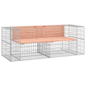 vidaXL Banco jardim design gabi&atilde;o 184x71x65,5cm madeira douglas maci&ccedil;a