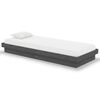 vidaXL Estrutura cama pequena solteiro 75x190 cm madeira maci&ccedil;a cinza