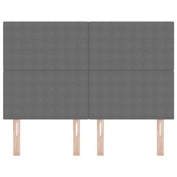 vidaXL Cabeceira com cabeceira Cinzento-claro 144 cm Couro Sint&eacute;tico