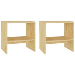 vidaXL Mesas de cabeceira 2 pcs 40x30,5x40 cm madeira de pinho maci&ccedil;a