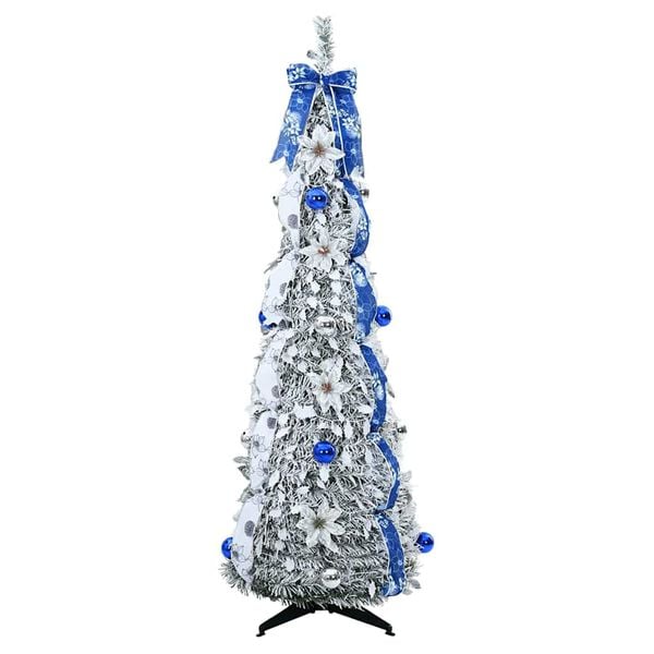 vidaXL &Aacute;rvore de Natal Artificial com 50 LEDs Branco 120 cm PVC