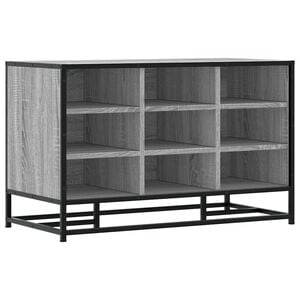 vidaXL Banco para cal&ccedil;ado sonoma 84x40x53,5 cm madeira metal cinzento