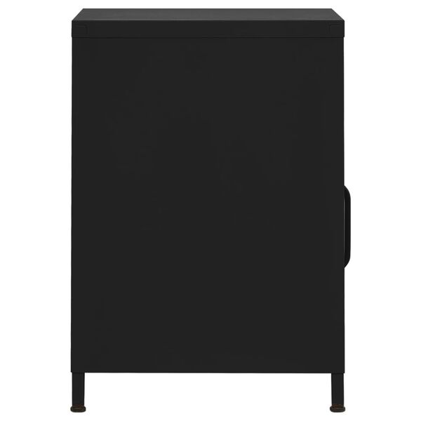 vidaXL Mesa de cabeceira 35x35x51 cm aço preto