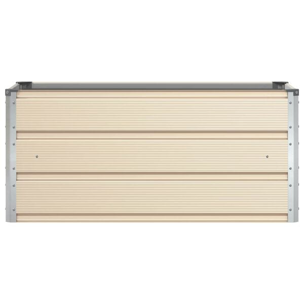 vidaXL Floreira Ivory 100 x 50 x 45 cm A&ccedil;o Galvanizado