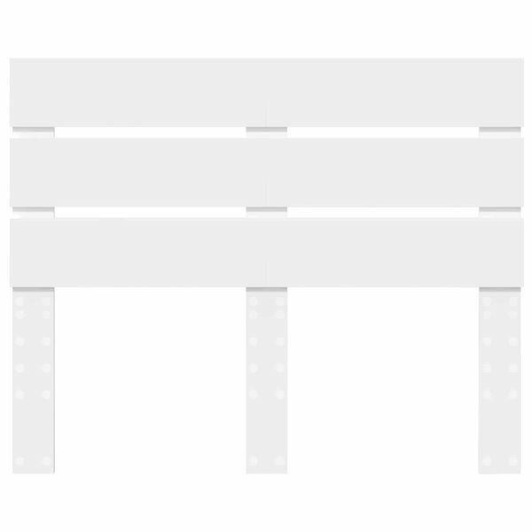 vidaXL Cabeceira com cabeceira Branco 135 cm Madeira processada