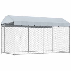 vidaXL Canil de exterior com toldo 382x192x225 cm