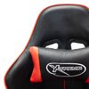 vidaXL Cadeira de gaming couro artificial preto e vermelho