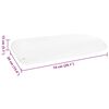 vidaXL Travesseiro para Dormir Liso Branco 74 x 39 x 13 cm