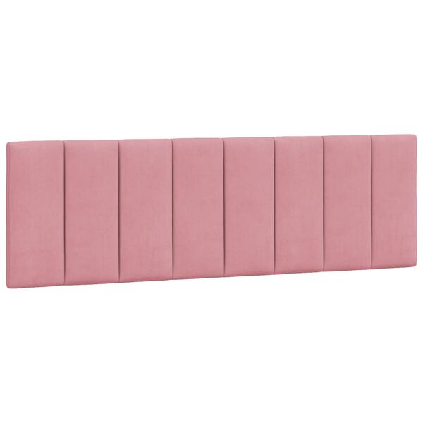 vidaXL Almofad&atilde;o de cabeceira Hanko 160 cm veludo rosa