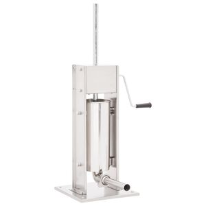 vidaXL M&aacute;quina de enchidos manual 5 L a&ccedil;o inoxid&aacute;vel prateado