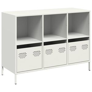 vidaXL Aparador 101,5x39x73,5 cm a&ccedil;o laminado a frio branco
