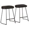 vidaXL Banquetas de Bar 2 pcs Pretas Madeira Maci&ccedil;a de Mangueira