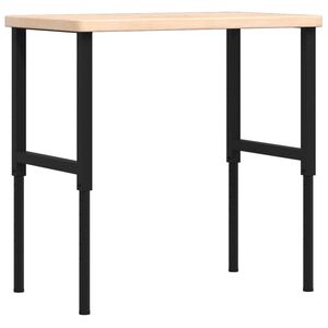 vidaXL Bancada retangular 100x60x(73-99,5) cm madeira carvalho maci&ccedil;a
