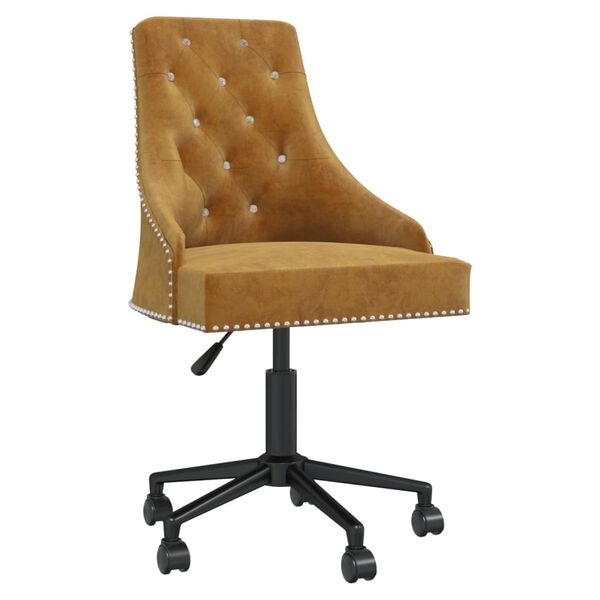 vidaXL Cadeiras de jantar girat&oacute;rias 2 pcs veludo castanho