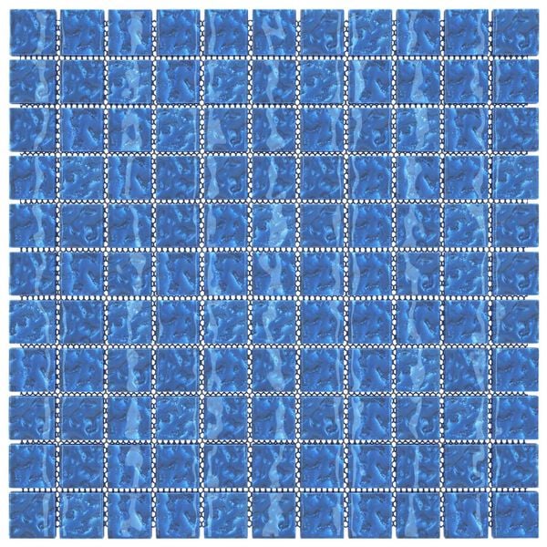 vidaXL Azulejo Mosaico 11 pcs Azul 50 x 50 cm Vidro