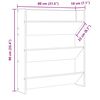 vidaXL Sapateira de parede derivados de madeira carvalho sonoma