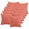 vidaXL Capa almofada 12 pcs HEERLEN Laranja Vermelho 40 x 40 cm cord&atilde;o