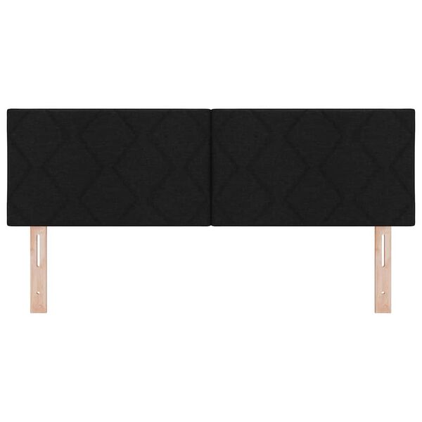 vidaXL Cabeceira com cabeceira Preto 144 cm Couro Sintético