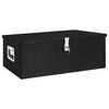 vidaXL Caixa de arruma&ccedil;&atilde;o 90x47x33,5 cm alum&iacute;nio preto