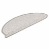 vidaXL Tapetes escada adesivos aspeto sisal 30 pcs 65x21x4cm platina