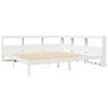 vidaXL Cama com estante sem colch&atilde;o 180x200 cm pinho maci&ccedil;o branco