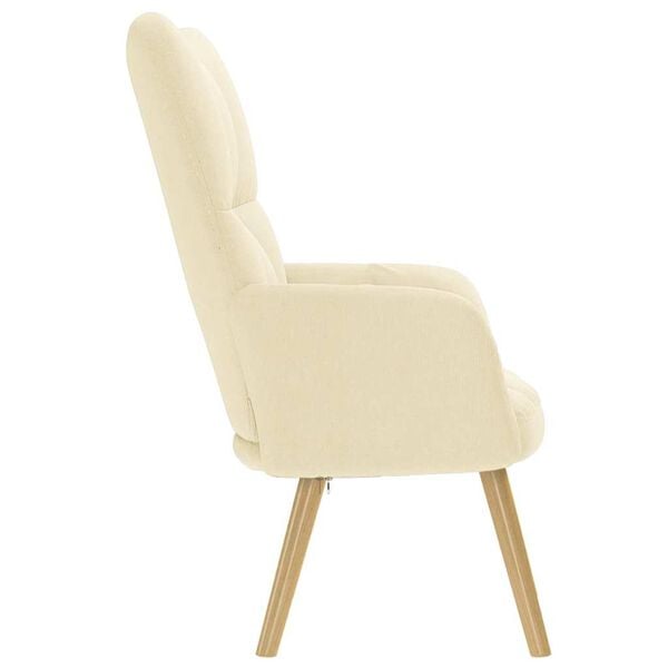 vidaXL Cadeira de descanso tecido cor creme