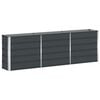 vidaXL Floreira Antracite 240 x 40 x 75 cm A&ccedil;o