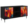 vidaXL Gabinete para TV HEESCH 102 x 33 x 51 cm Carvalho Preto