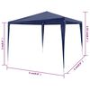 vidaXL Tenda para festa 3x3 azul