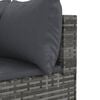 vidaXL 8 pcs conjunto lounge de jardim c/ almofad&otilde;es vime PE cinzento