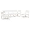 vidaXL 5 pcs conjunto de sof&aacute;s de jardim madeira pinho maci&ccedil;a branco