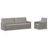 vidaXL Conjunto de Sof&aacute;s 2 pcs Cinzento-claro Veludo (V)