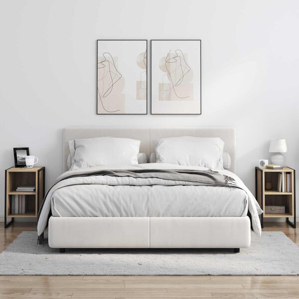 vidaXL Mesa-de-cabeceira Sonoma 39.5 x 30 x 50 cm Madeira processada