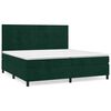 vidaXL Cama com molas/colch&atilde;o 200x200 cm veludo verde-escuro