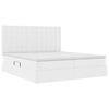 vidaXL Cama com arruma&ccedil;&atilde;o e colch&atilde;o Branco Puro 180 x 200 cm