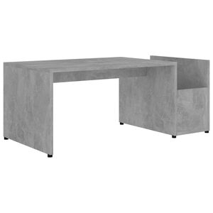 vidaXL Mesa de centro 90x45x35 cm derivados madeira cinzento cimento